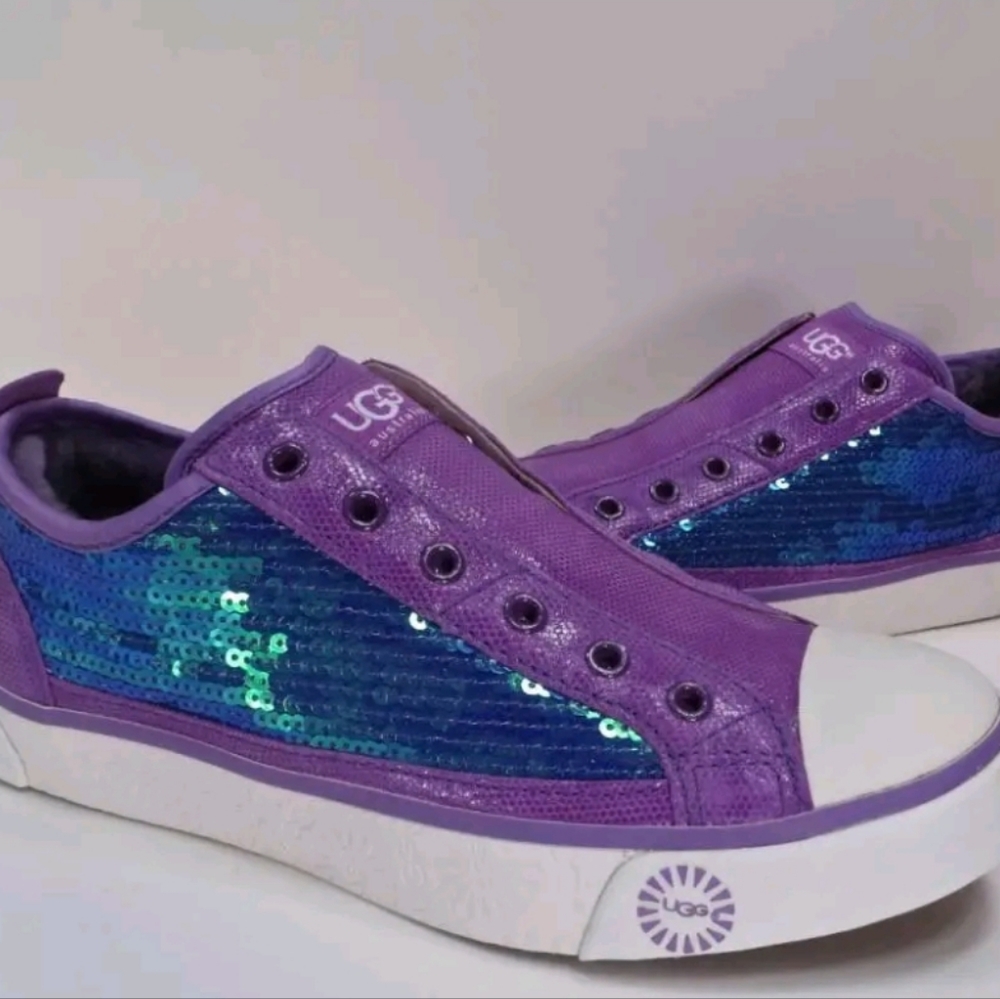 Sequined Sparkly Sneakers Violet Lavender Purple Size 9